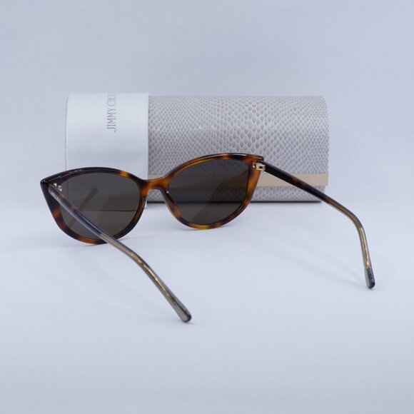 Jimmy Choo NADIA/S 008670 Cat Eye Sunglasses - Havana/Crystal/Brown - Picture 5 of 12